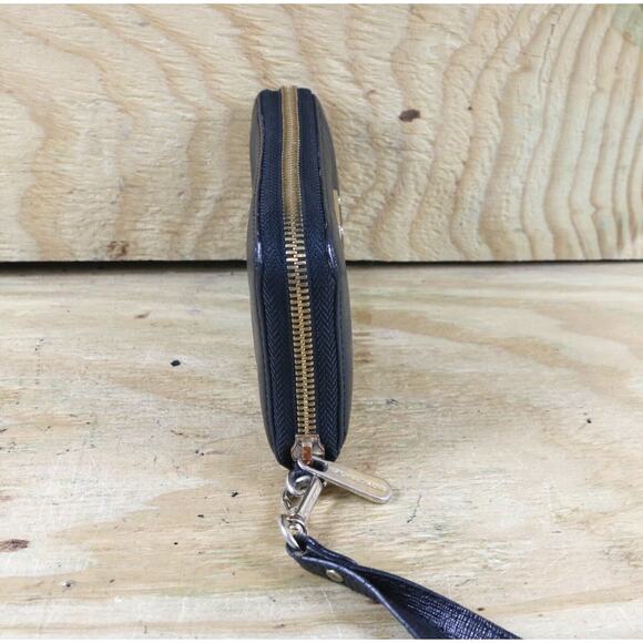 MICHAEL KORS Wallet Black Saffiano Leather Zip Around Clutch Wristlet 2012 - Picture 6 of 9
